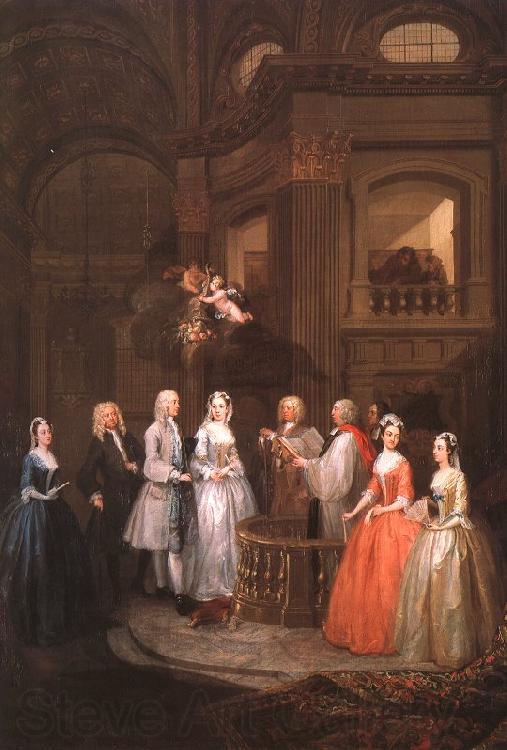 William Hogarth The Wedding of Stephen Beckingham and Mary Cox Norge oil painting art